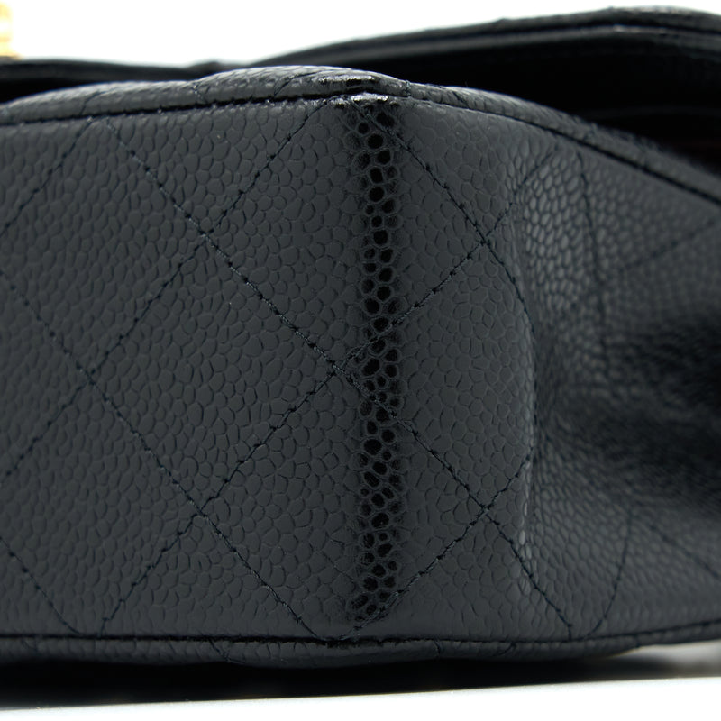 Chanel Small Classic Double Flap Bag Caviar Black GHW (Microchip)