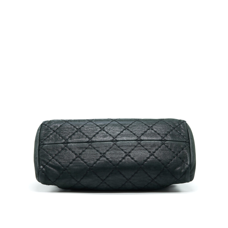 CHANEL JUST MADEMOISELLE BOWLING BAG QUILTED LEATHER IN BLACK BHW