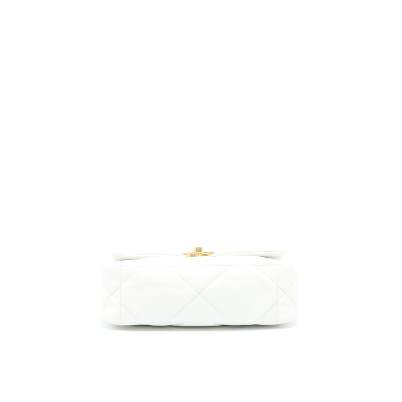Chanel Small 19 Bag Goatskin White Multicolour Hardware