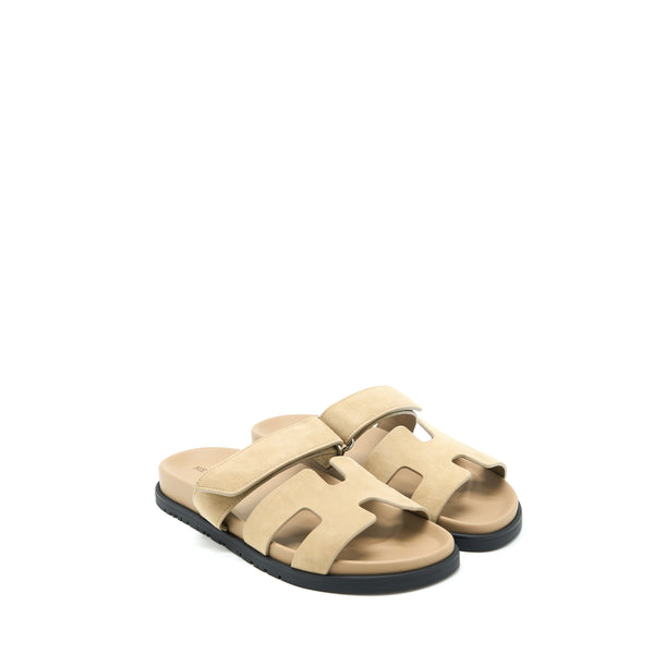 Hermes Size 36 Chypre Sandals Suede Beige