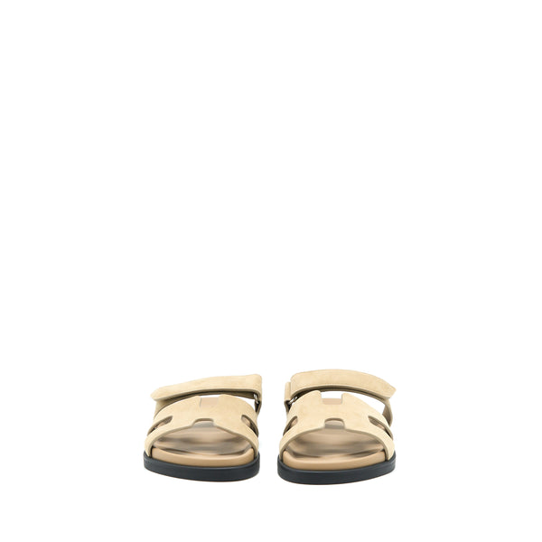 Hermes Size 36 Chypre Sandals Suede Beige