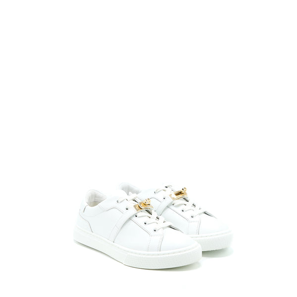 Hermes Size 37 Femme Day Sneaker Calfskin White GHW