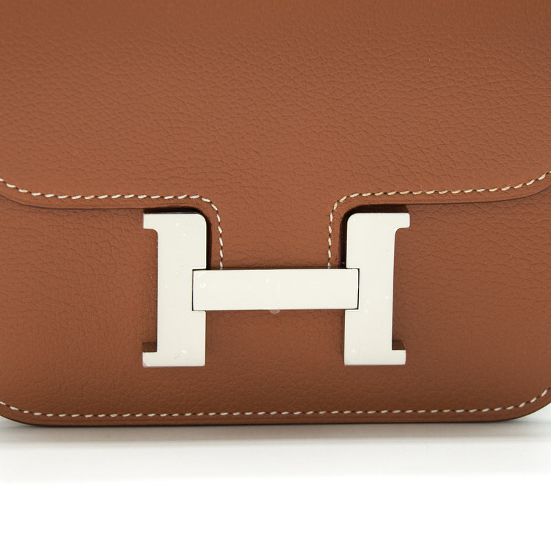 Hermes Constance Slim Evercolour Gold With SHW Stamp Z