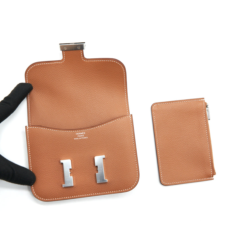 Hermes Constance Slim Evercolour Gold With SHW Stamp Z