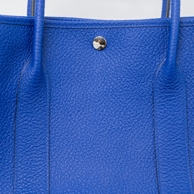 Hermes Garden Party 36 Negonda Blue Electric SHW Stamp C