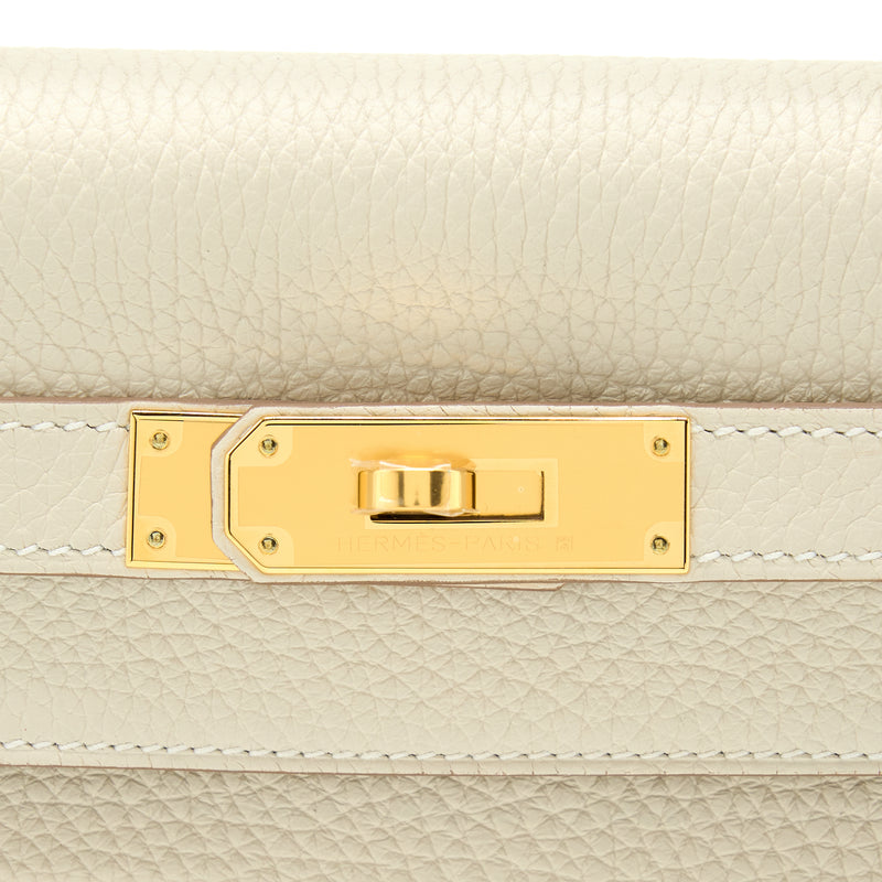 Hermes Kelly 28 Retourne Clemence Craie GHW Stamp Z