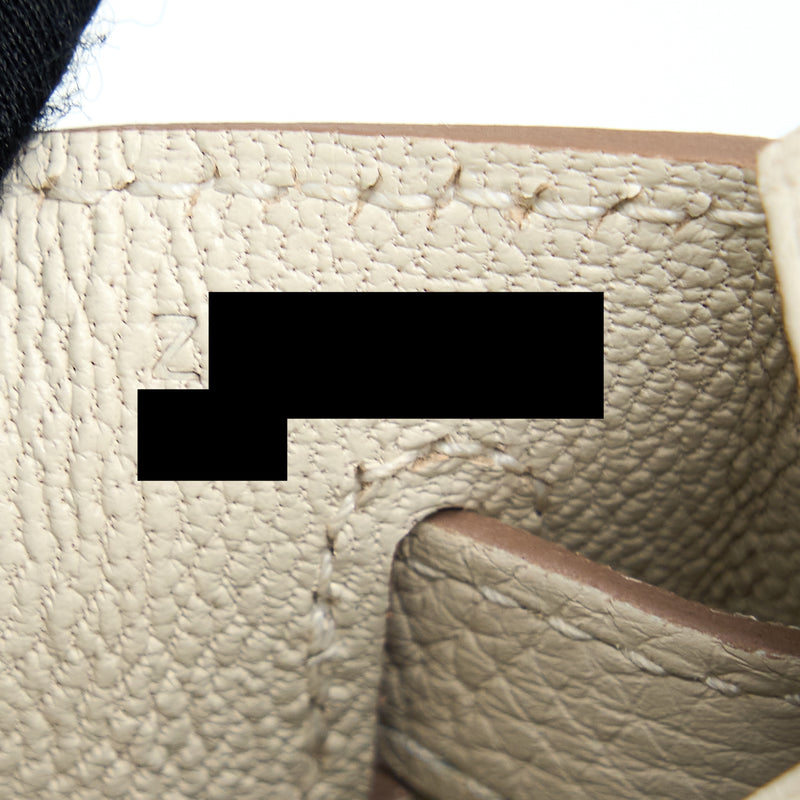 Hermes Kelly 28 Retourne Clemence Craie GHW Stamp Z