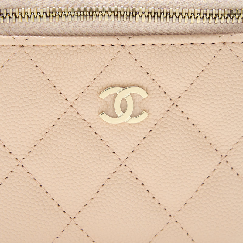 Chanel Mini Vanity Light Beige Caviar GHW