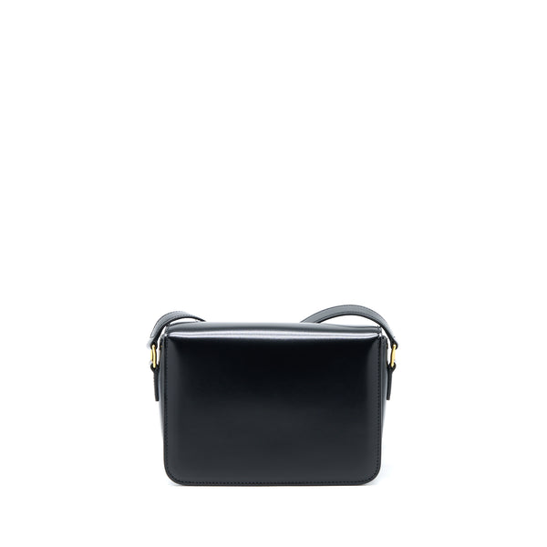 Celine Teen Triomphe Bag In Shiny Calfskin Black GHW