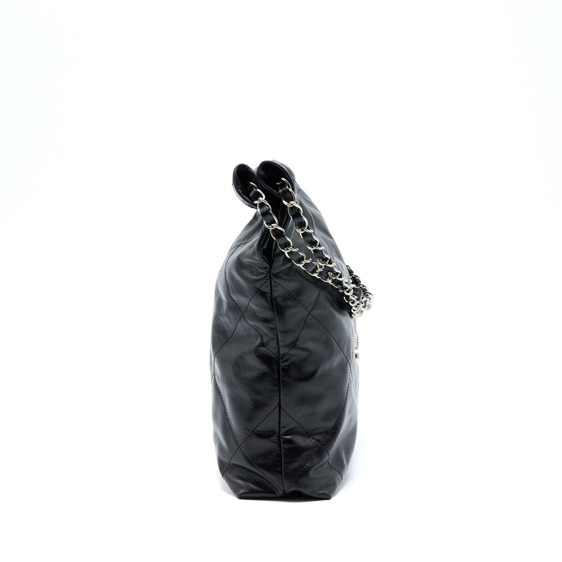 Chanel Small 22 Bag Calfskin Black SHW(Microchip)