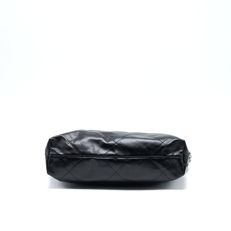 Chanel Small 22 Bag Calfskin Black SHW(Microchip)