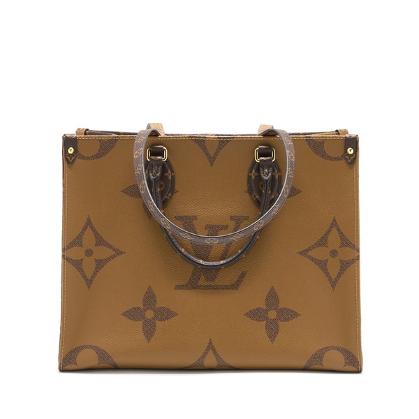Louis Vuitton On The Go MM Monogram Coated Monogram Reverse Canvas GHW