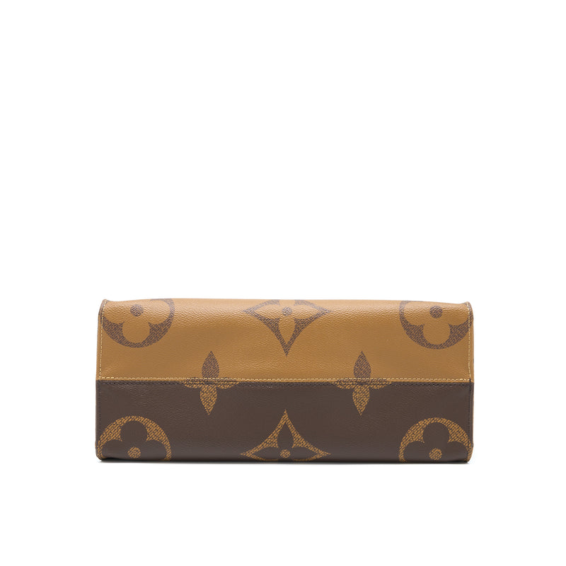 Louis Vuitton On The Go MM Monogram Coated Monogram Reverse Canvas GHW