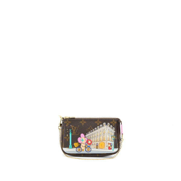 Louis Vuitton Mini Pochette Accessories Monogram Canvas/Pink GHW