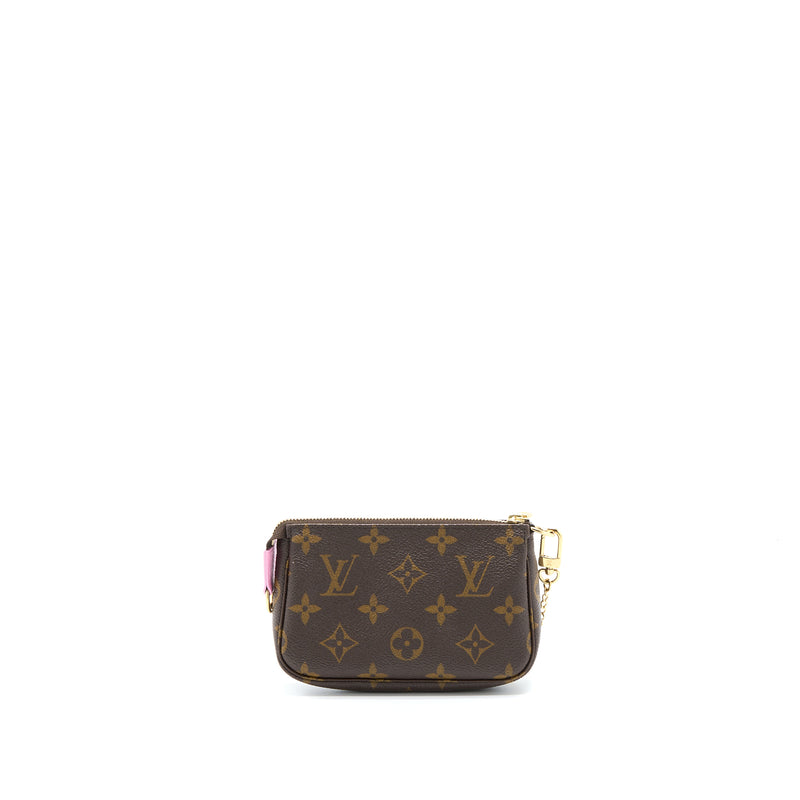 Louis Vuitton Mini Pochette Accessories Monogram Canvas Pink GHW