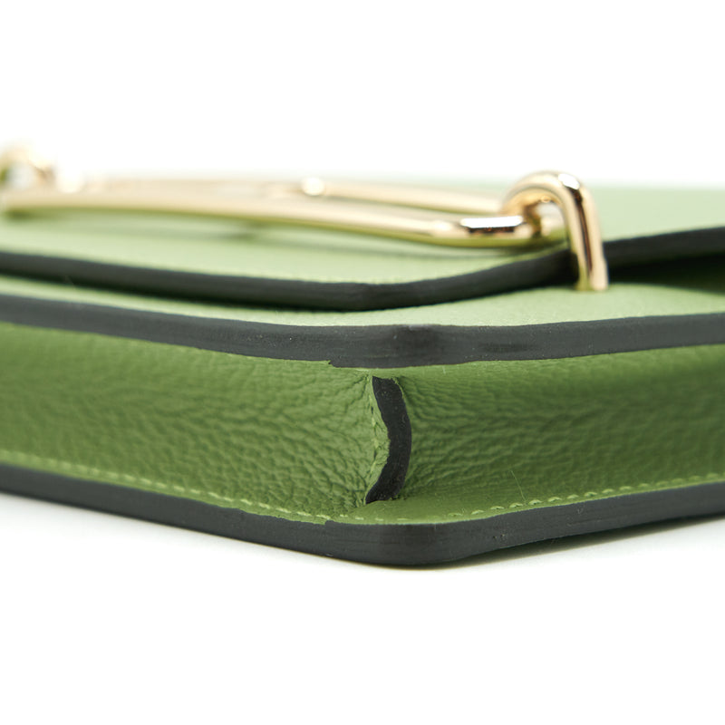 Hermes Roulis Slim Evercolor Vert criquet GHW stamp Z