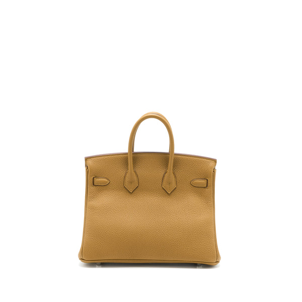 Hermes Birkin 25 Togo U8 Bronze/ T0 Blue Brume SHW Stamp Z