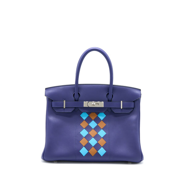 Hermes Birkin 30 Tressage Swift Bleu/Encre SHW Stamp D