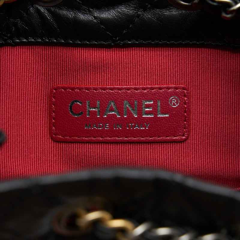 Chanel Small Gabrielle Backpack Calfskin Black With Multicolour Hardware