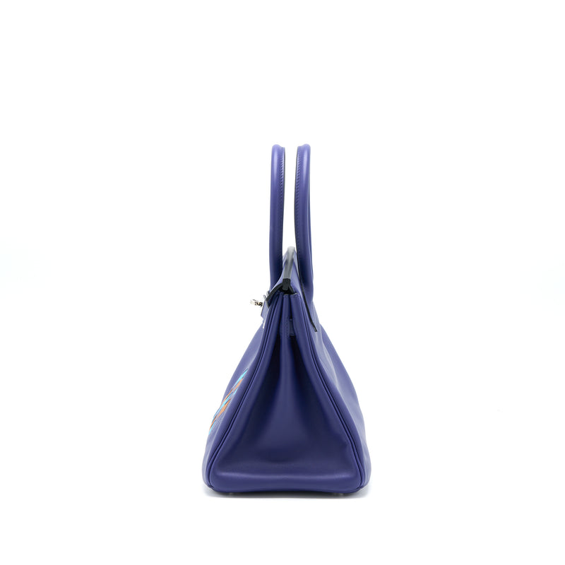 Hermes Birkin 30 Tressage Swift Bleu/Encre SHW Stamp D