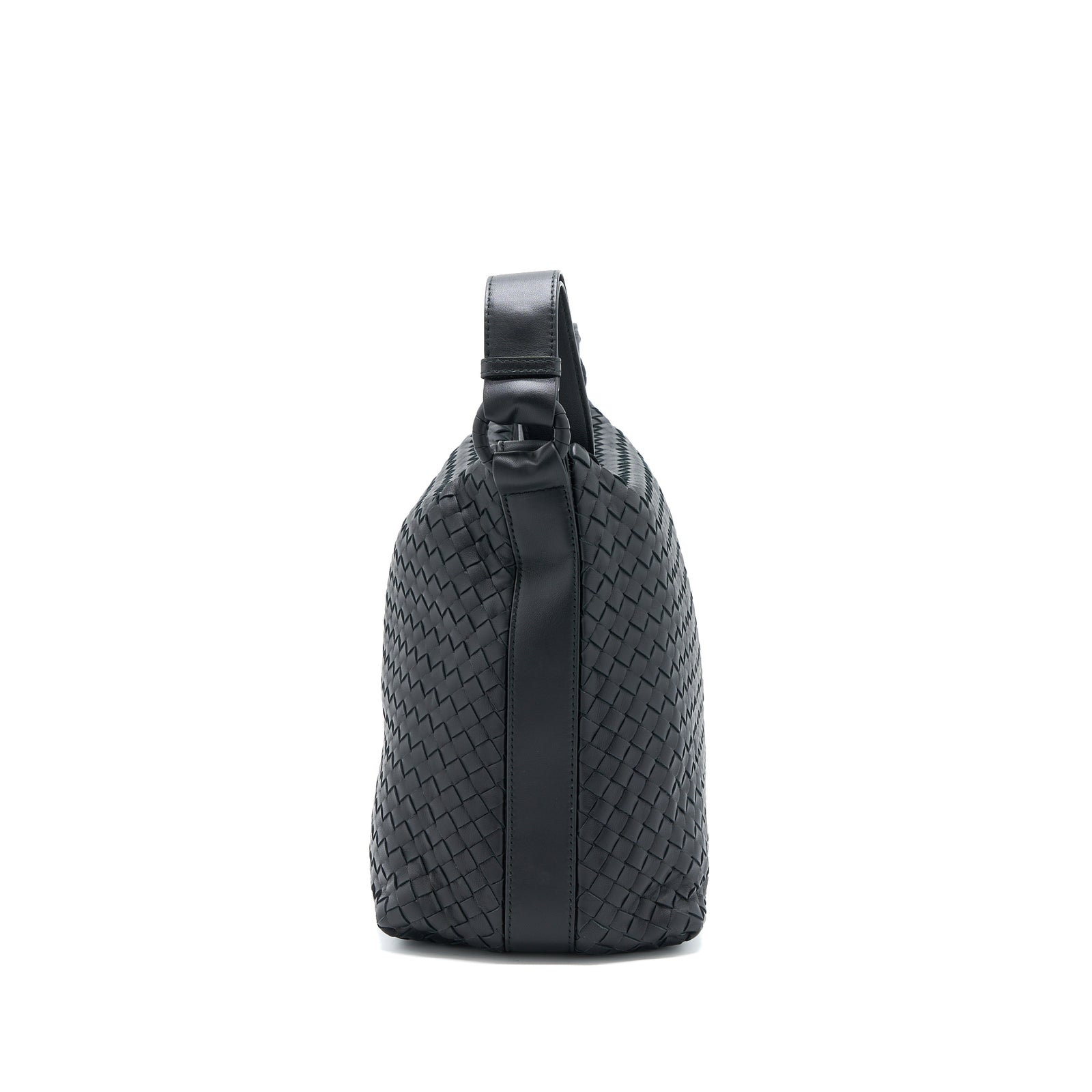 Bottega Veneta Hobo Bag Intrecciato Black