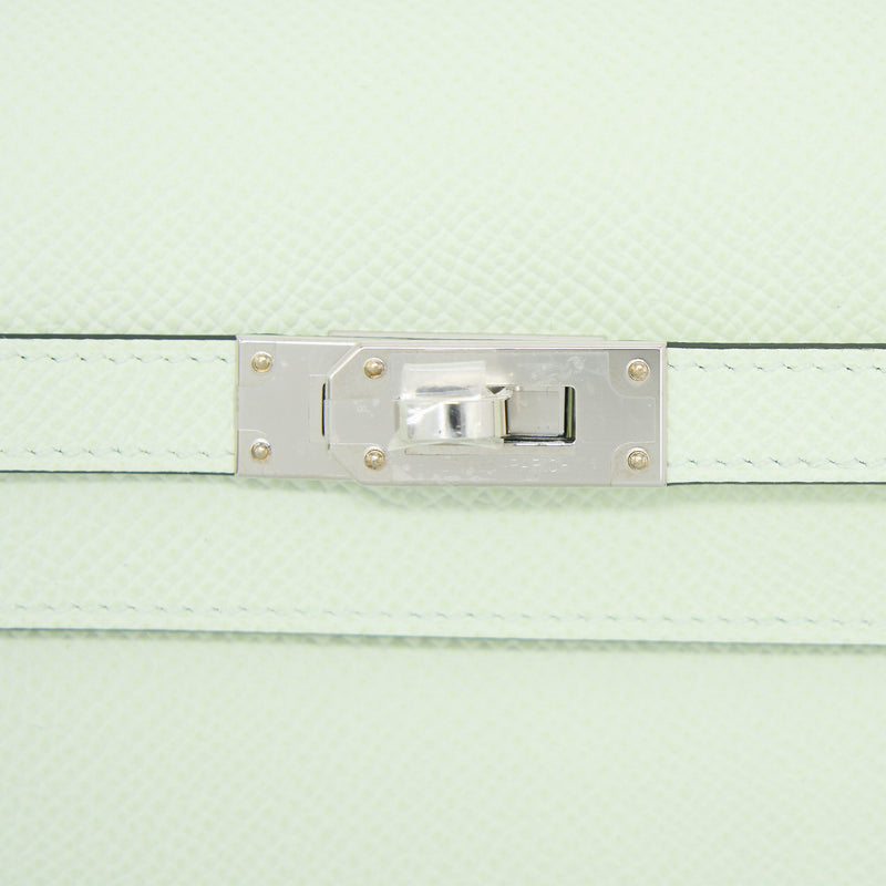 Hermes Kelly To Go Epsom Vert Fizz SHW Stamp U