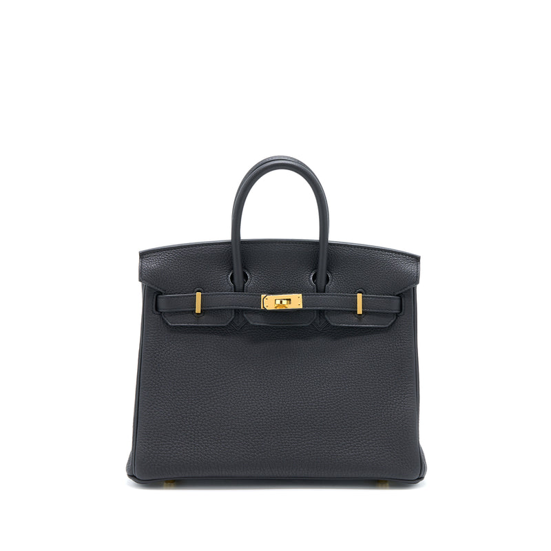 Hermes Birkin 25 Togo Black GHW Stamp Y