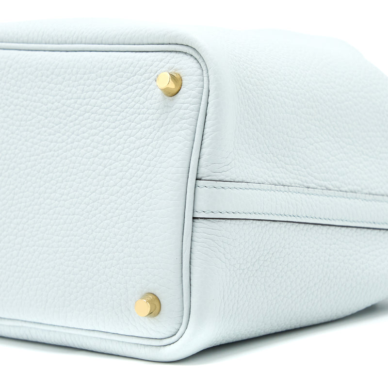 Hermes Picotin 18 Lock Bag Clemence Blue Pale GHW Stamp Z