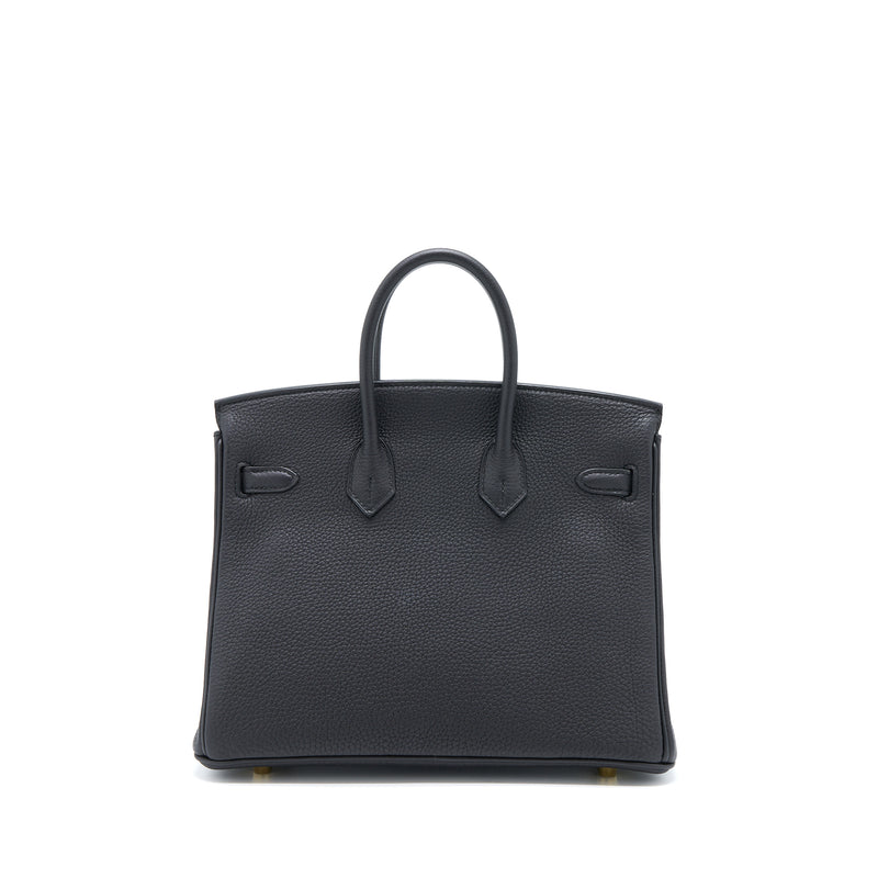 Hermes Birkin 25 Togo Black GHW Stamp Y