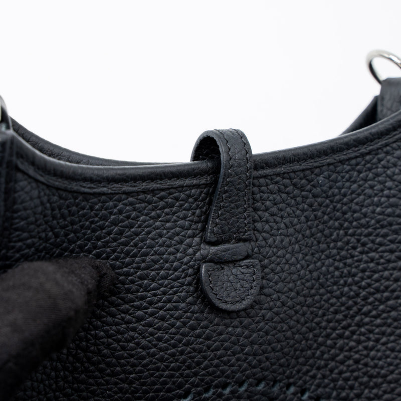 Hermes Mini Evelyn Clemence Black SHW Stamp Y