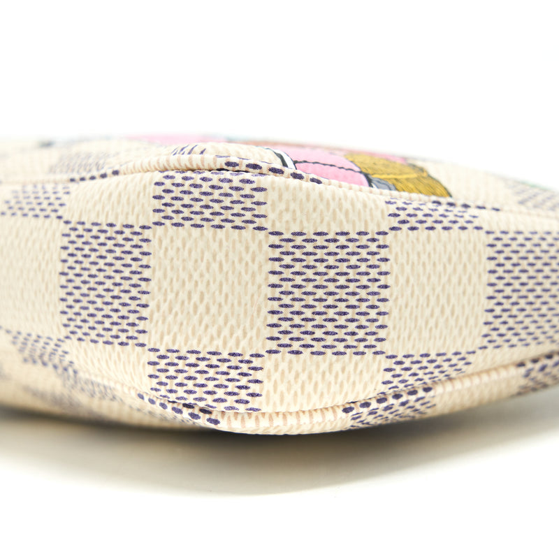 Louis Vuitton Christmas Limited Mini Pochette accessories damier Azur Canvas