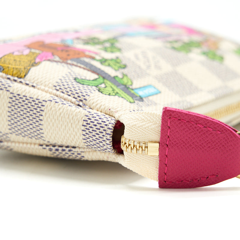 Louis Vuitton Christmas Limited Mini Pochette accessories damier Azur Canvas