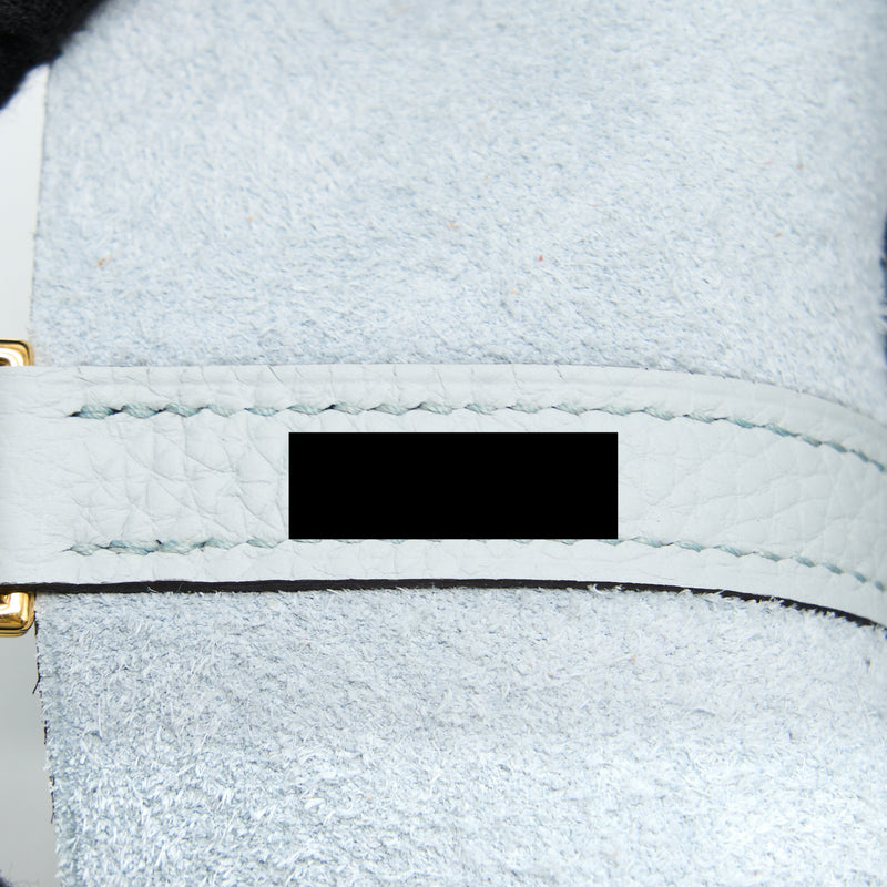 Hermes Picotin 18 Lock Bag Clemence Blue Pale GHW Stamp Z