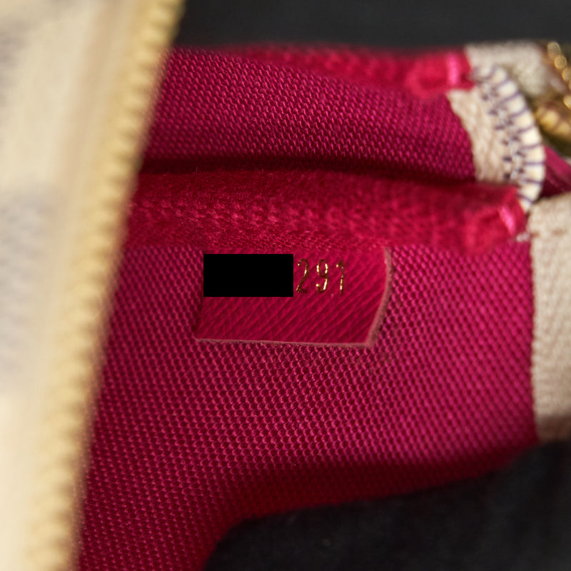 Louis Vuitton Christmas Limited Mini Pochette accessories damier Azur Canvas