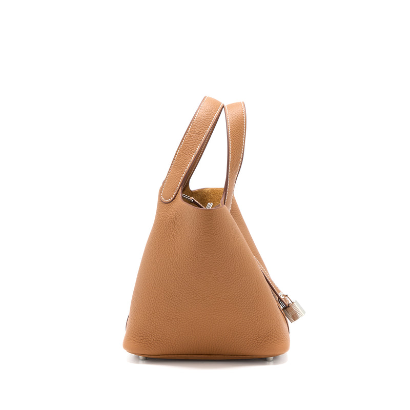 Hermes Picotin 18 Lock Bag Clemence Gold SHW Stamp U