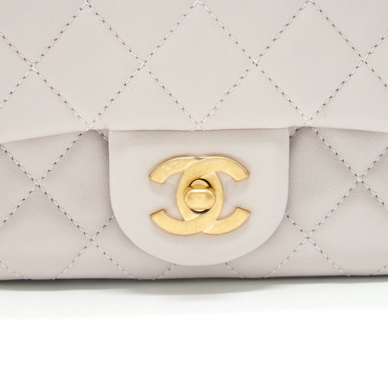 Chanel 21B lilac/ Light Purple mini Pearl Crush Square Flap Bag