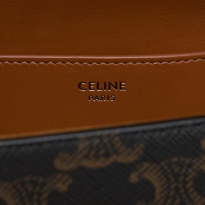 Celine Clutch On Strap Tabou Calfskin Tan GHW