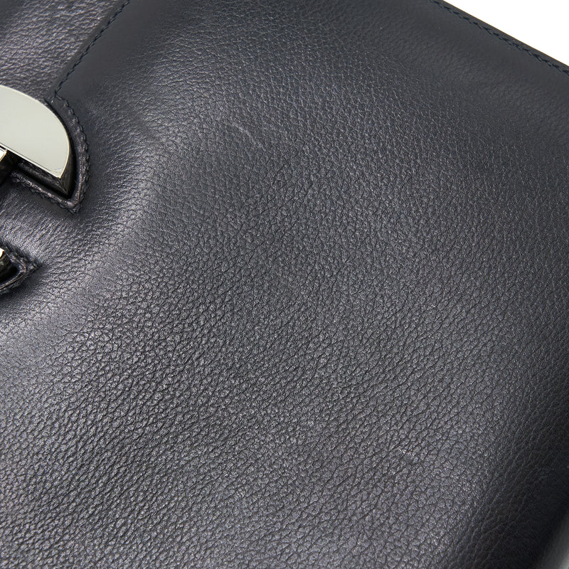 Hermes 2002 20 Bag Evergrain Black SHW Stamp D