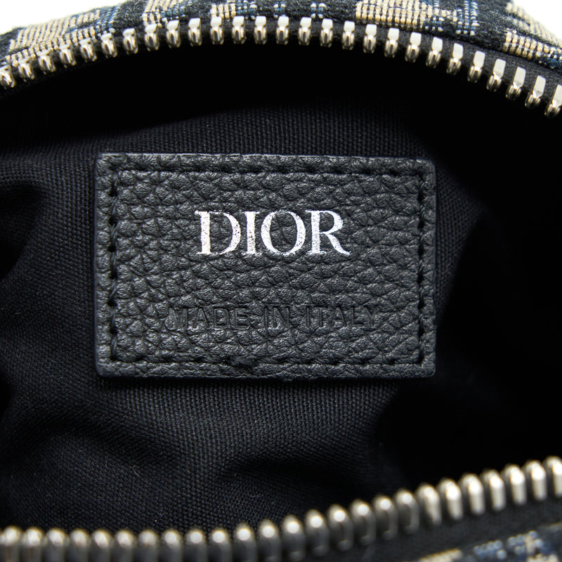 Dior Roller Messenger Bag Blue Oblique Jacquard