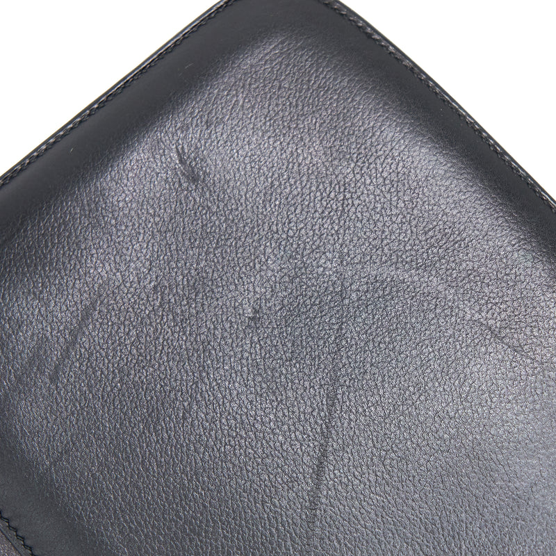 Hermes 2002 20 Bag Evergrain Black SHW Stamp D