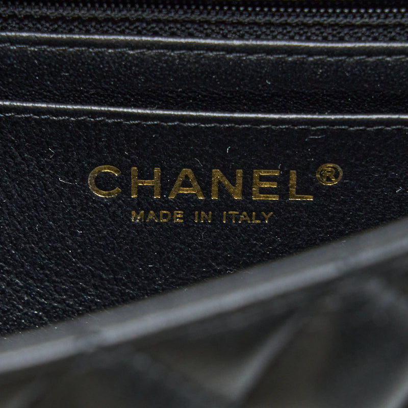 Chanel Mini Rectangular Flap Bag Lambskin Black LGHW