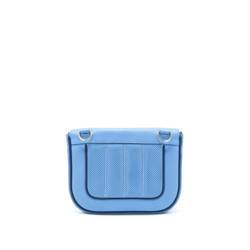 Hermes Berlin Mini Swift Blue SHW Stamp Square R
