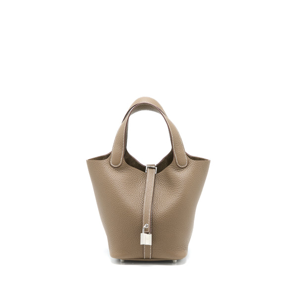 Hermes Picotin 18 Clemence Etoupe SHW Stamp B