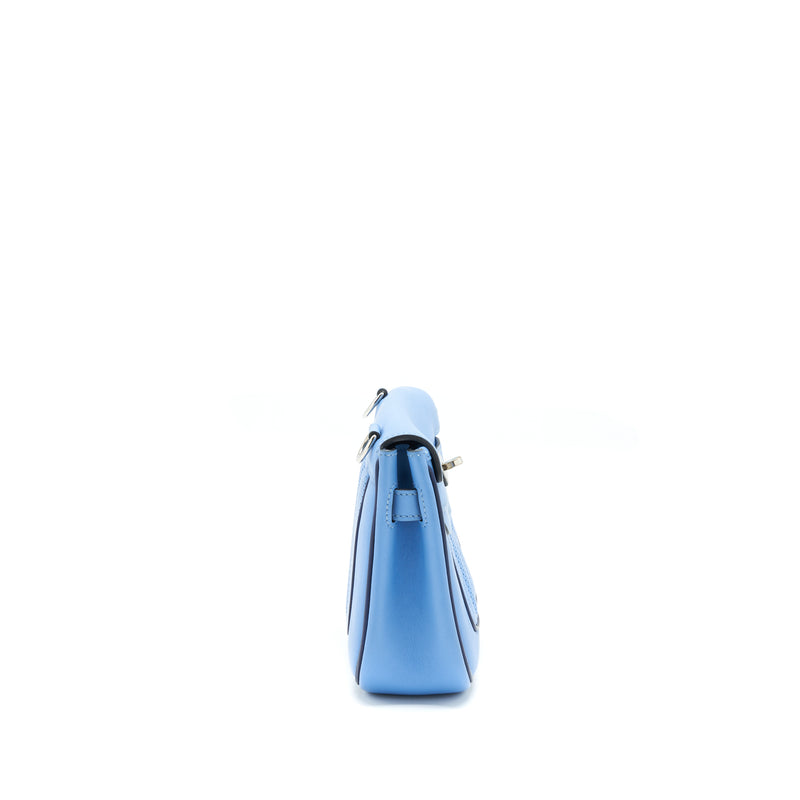 Hermes Berlin Mini Swift Blue SHW Stamp Square R