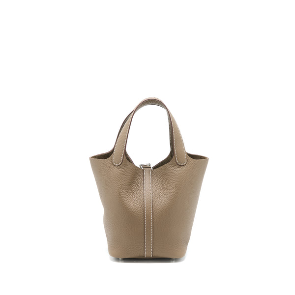Hermes Picotin 18 Clemence Etoupe SHW Stamp B