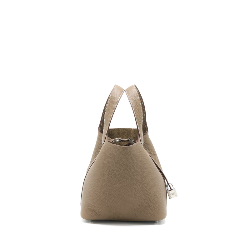 Hermes Picotin 18 Clemence Etoupe SHW Stamp B