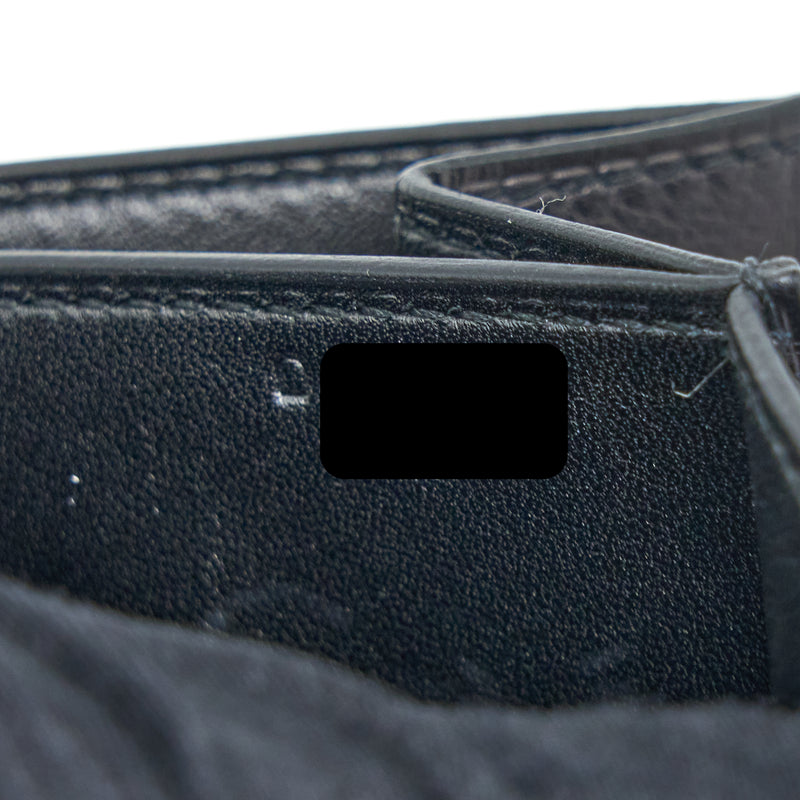 Hermes 2002 20 Bag Evergrain Black SHW Stamp D