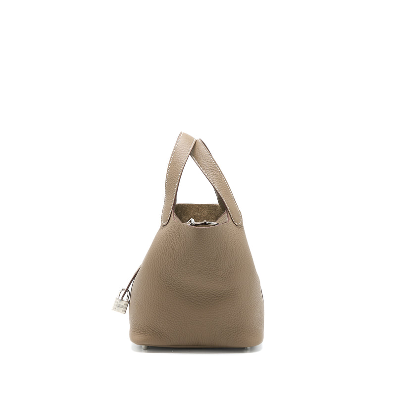 Hermes Picotin 18 Clemence Etoupe SHW Stamp B