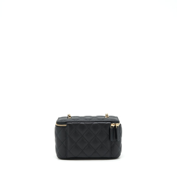 Chanel 22P Long Vanity With CC Logo Chain Caviar Black LGHW