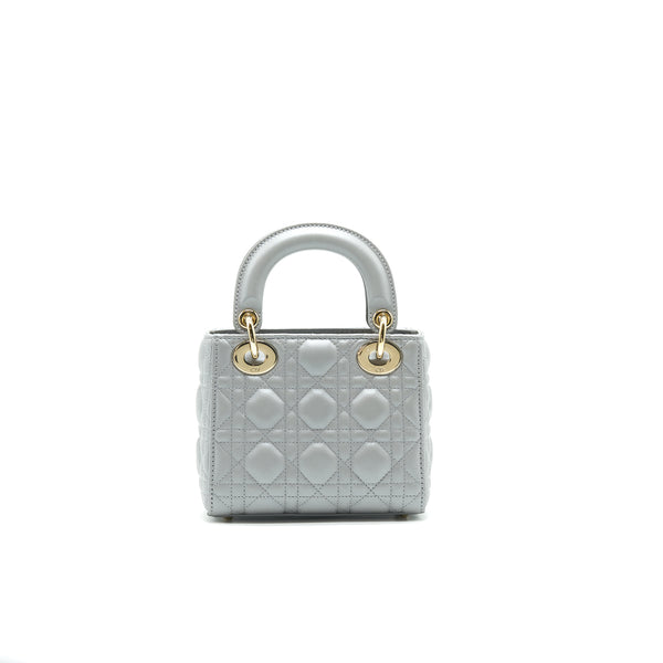 CHRISTIAN DIOR MINI LADY DIOR LIGHT GREY